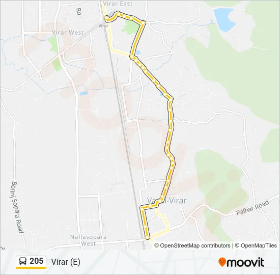 205 Bus Line Map