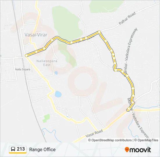 213 Bus Line Map