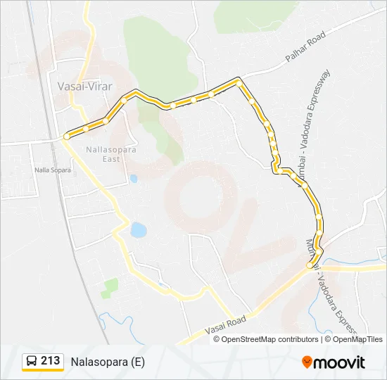 213 Bus Line Map