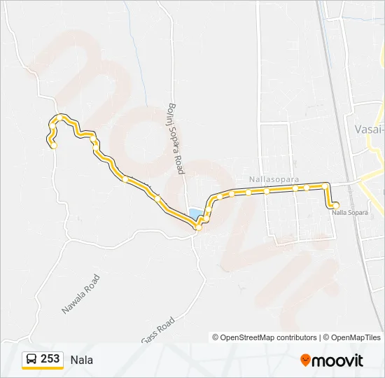 253 Bus Line Map