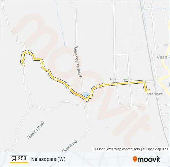 253 Bus Line Map