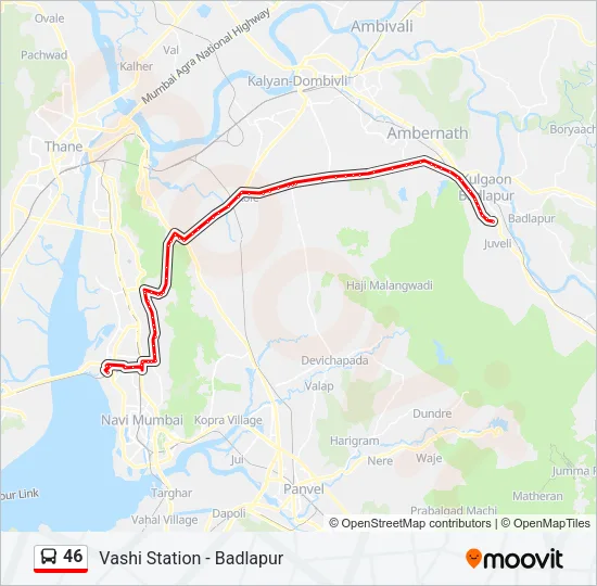 46 Bus Line Map