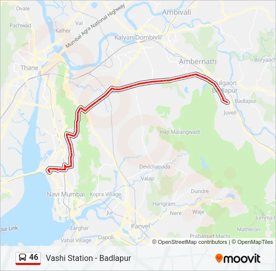 46 Bus Line Map