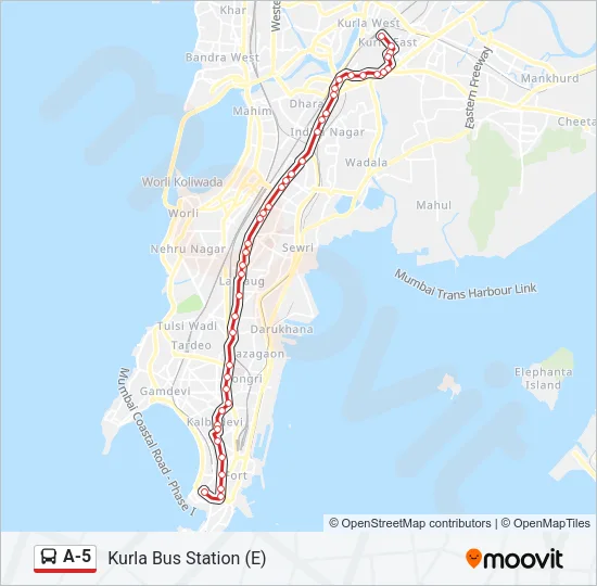 A-5 Bus Line Map
