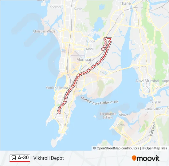 A-30 Bus Line Map