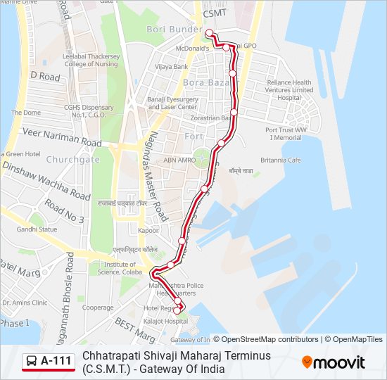 a111 Route: Schedules, Stops & Maps - Chhatrapati Shivaji Maharaj ...