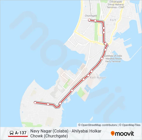 A-137 Bus Line Map
