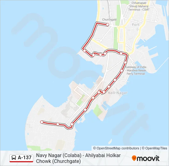 A-137 Bus Line Map