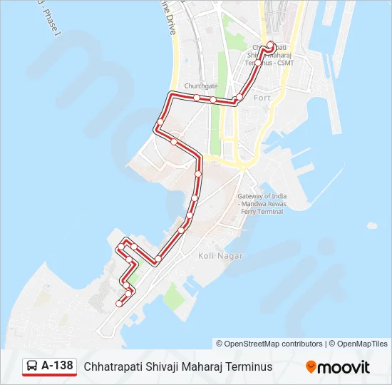 A-138 Bus Line Map