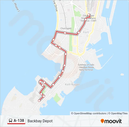 A-138 Bus Line Map