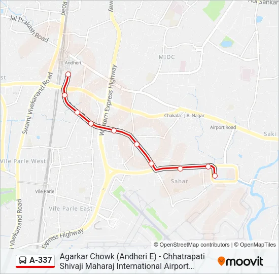 A-337 Bus Line Map
