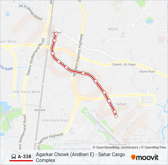 A-338 Bus Line Map