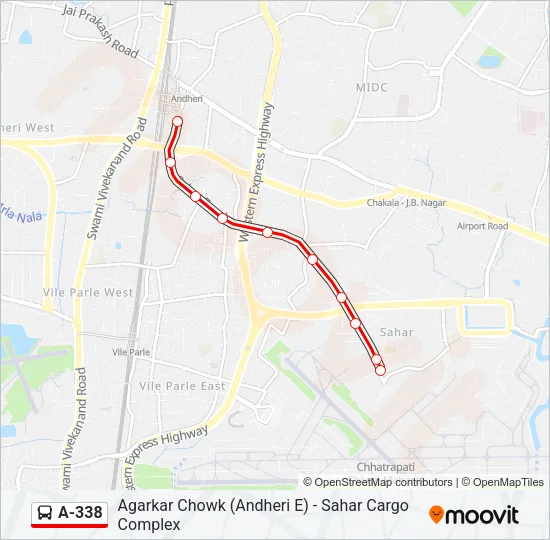 A-338 Bus Line Map