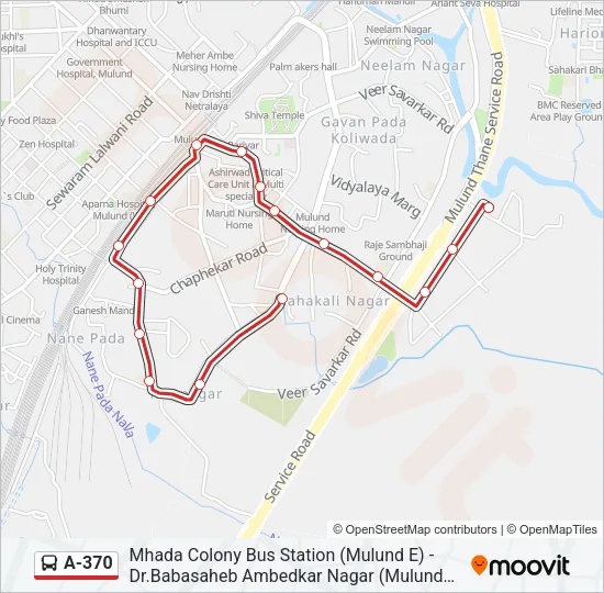 A-370 Bus Line Map