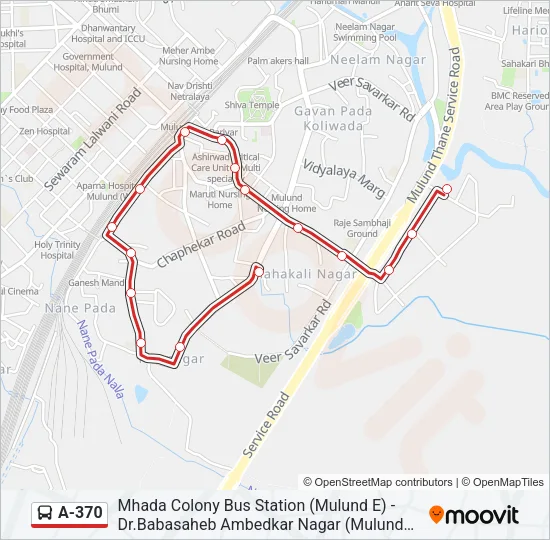 A-370 Bus Line Map