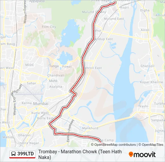 399LTD Bus Line Map