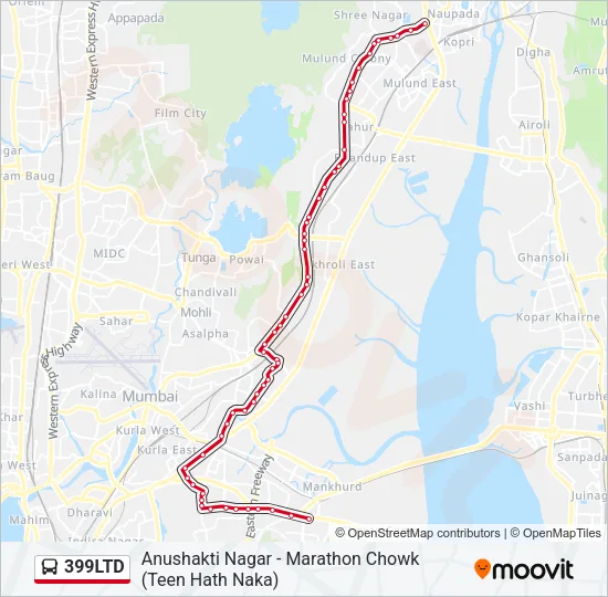 399LTD Bus Line Map