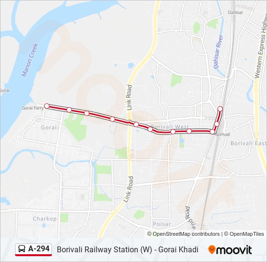 A-294 bus Line Map