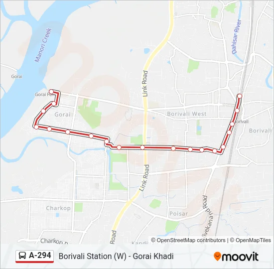 A-294 Bus Line Map