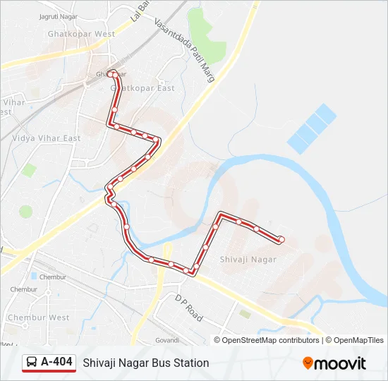 A-404 Bus Line Map