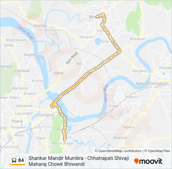 84 Bus Line Map