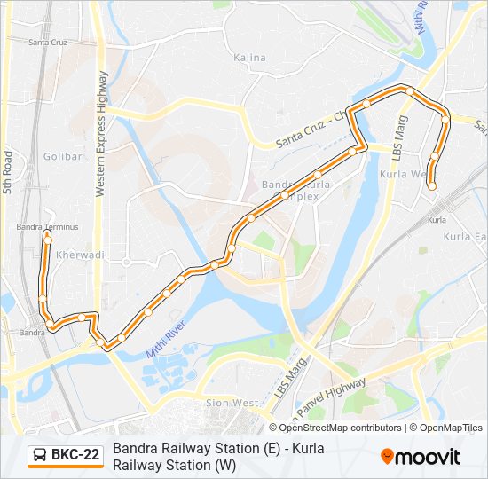 BKC-22 bus Line Map