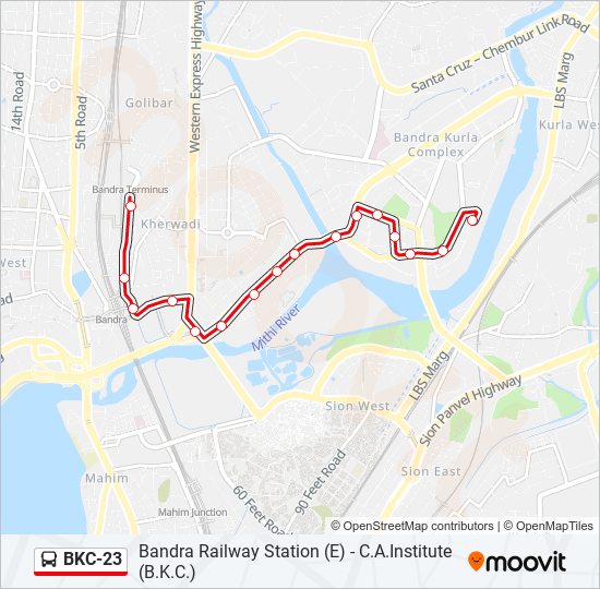 BKC-23 bus Line Map