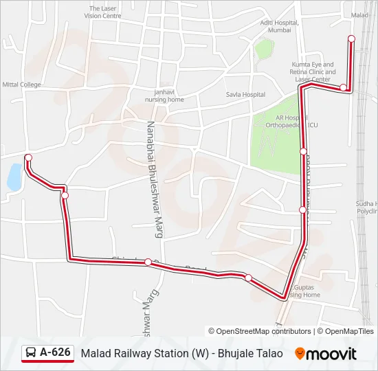 A-626 Bus Line Map