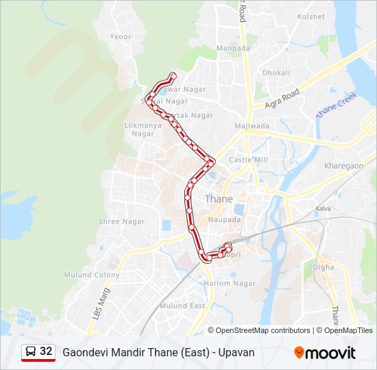 32 Bus Line Map