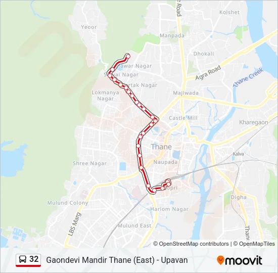 32 Bus Line Map
