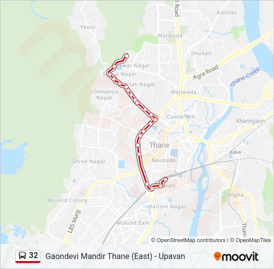 32 Bus Line Map