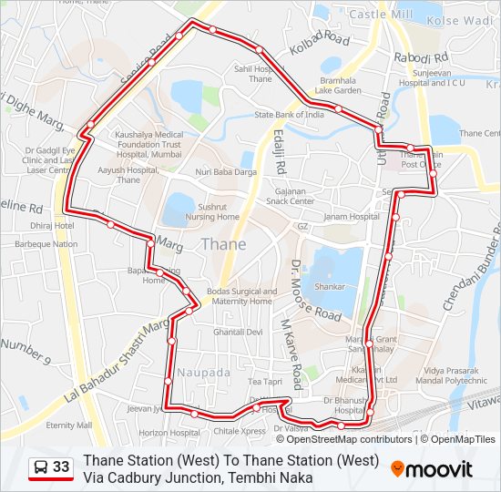 33 Bus Line Map