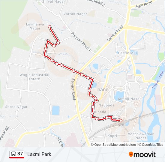 37 Bus Line Map