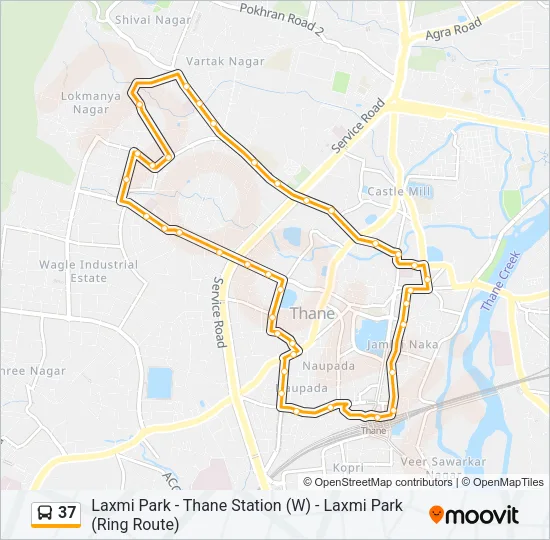 37 Bus Line Map