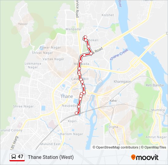 47 Bus Line Map