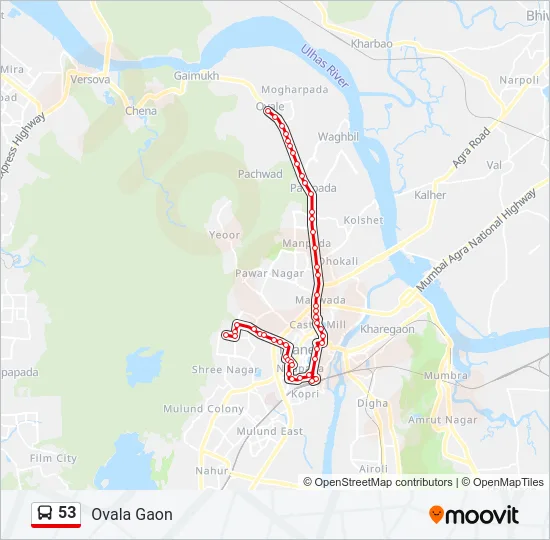 53 Bus Line Map