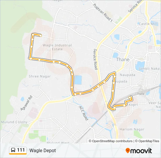 111 Bus Line Map