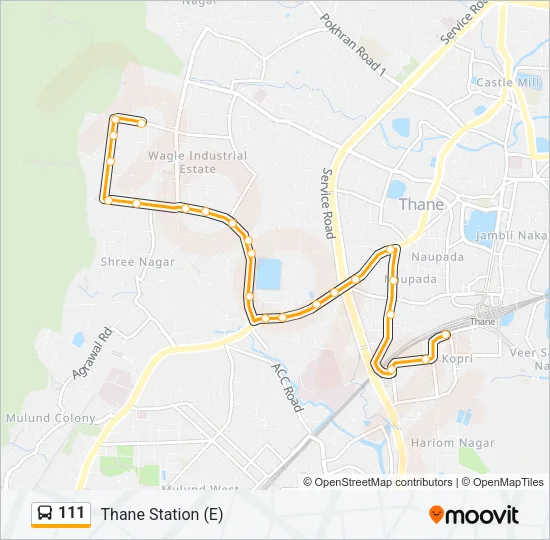 111 Bus Line Map