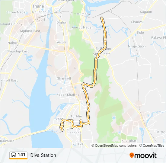 141 Bus Line Map