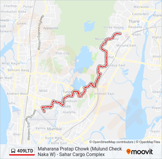 409LTD bus Line Map