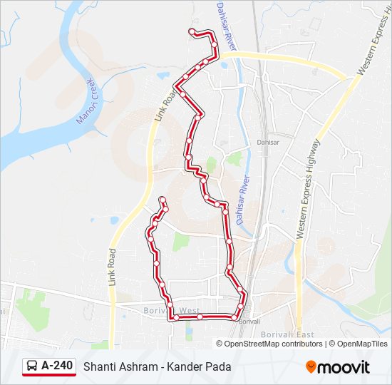 A-240 bus Line Map