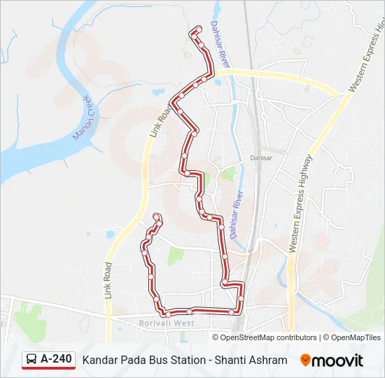A-240 Bus Line Map