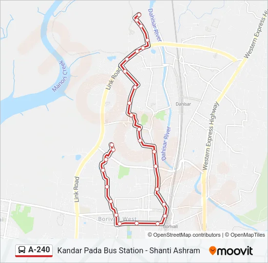 A-240 Bus Line Map