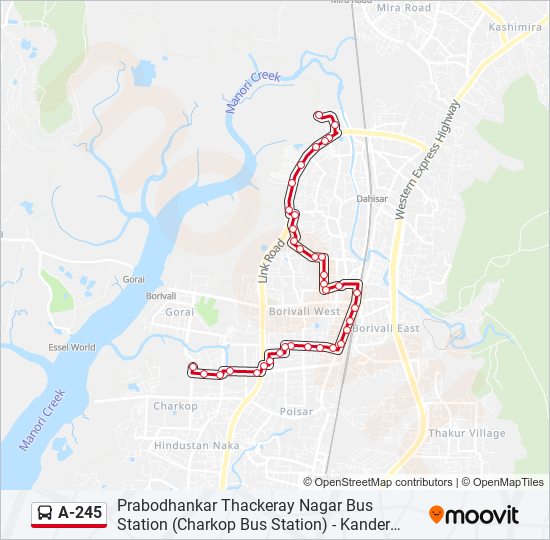 A-245 bus Line Map