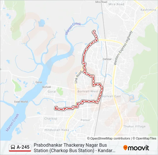 A-245 Bus Line Map