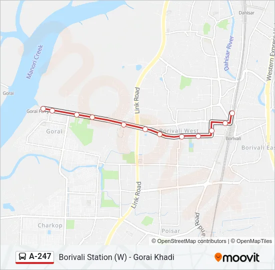 A-247 Bus Line Map