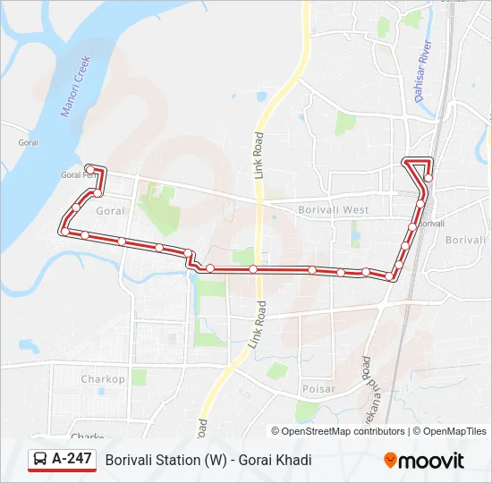 A-247 Bus Line Map