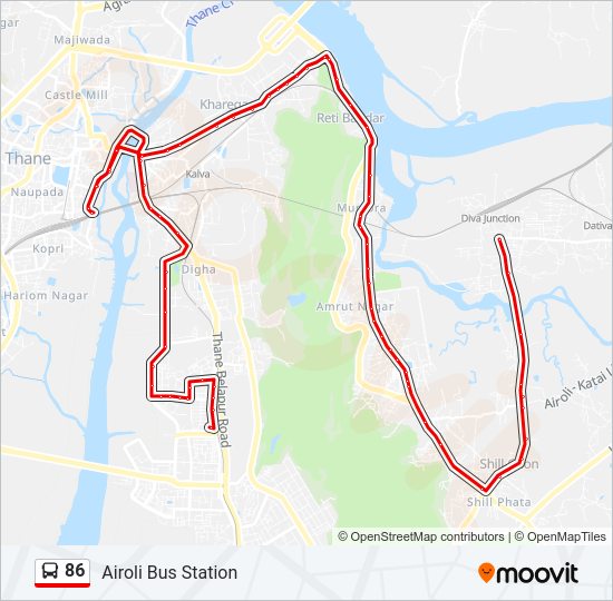 86 Bus Line Map