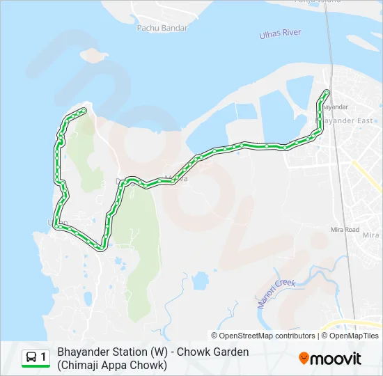 1 Bus Line Map