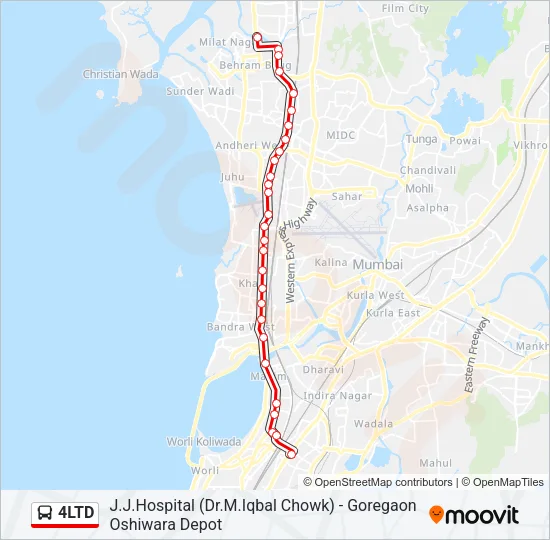 4LTD Bus Line Map